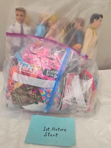 Lot of 8 Dolls, Mayberry Street Miniatures & Mattel Barbie Clothes & Accessories - Image 1