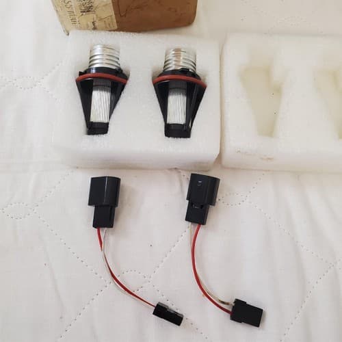 LED Angel Eyes Halo Ring Lamp Headlights for BMW - Thumbnail 2