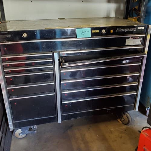 Black SNAP-ON Rolling Tool Box KRL1001APC 14 Drawers (1) Local Pickup Only - Image 1