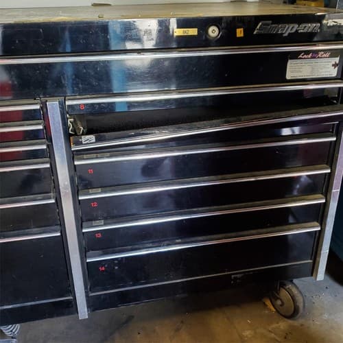 Black SNAP-ON Rolling Tool Box KRL1001APC 14 Drawers (1) Local Pickup Only - Thumbnail 6