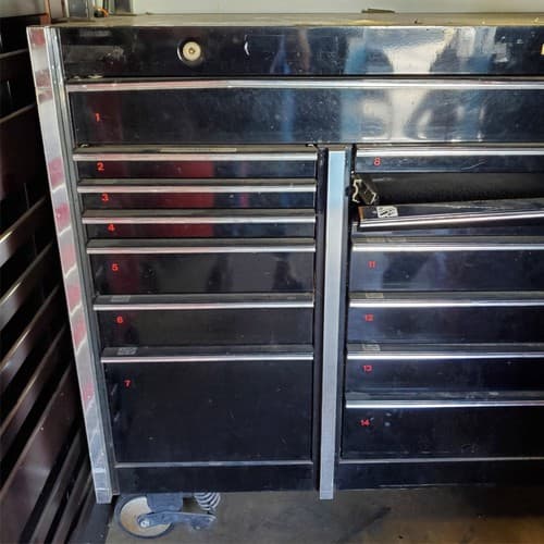 Black SNAP-ON Rolling Tool Box KRL1001APC 14 Drawers (1) Local Pickup Only - Thumbnail 5
