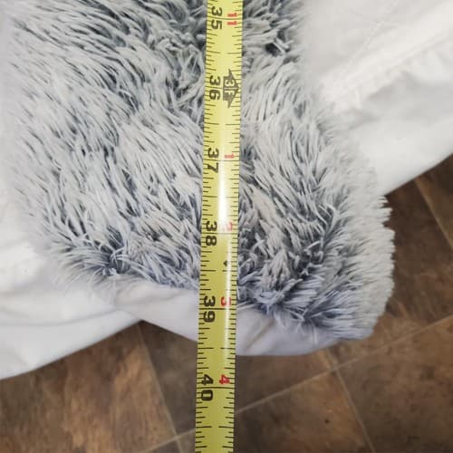 Jumbo 40" Plush Stuffed Animal Gray White Teddy Bear with Red Bow - Thumbnail 4