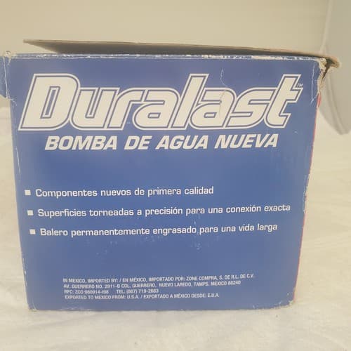 Duralast Honda Water Pump BWP-9363 05-12 Honda Accord Pilot Odyssey Acura MDX - Thumbnail 8