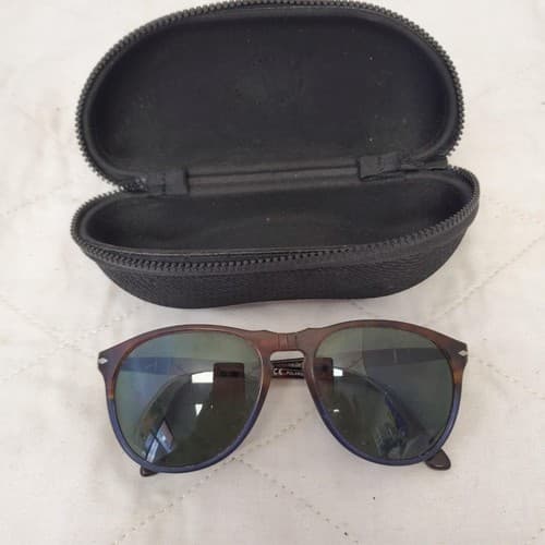 Persol Polarized 9649-S Terra E Oceano Brown Sunglasses with Costa Zipper Case - Thumbnail 2