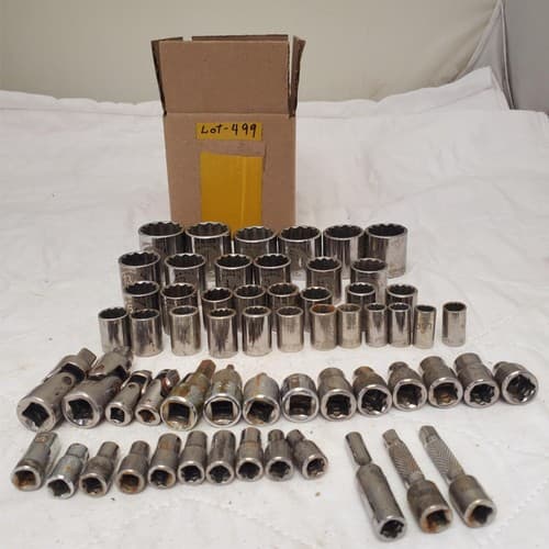 Lot of Assorted Socket with Extensions and Adapters LOT-499 - Thumbnail 2