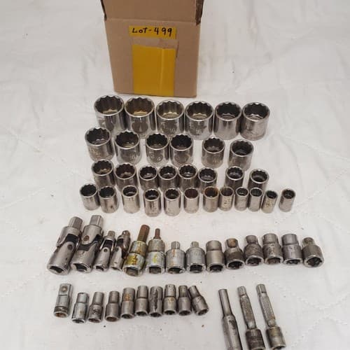 Lot of Assorted Socket with Extensions and Adapters LOT-499 - Image 1