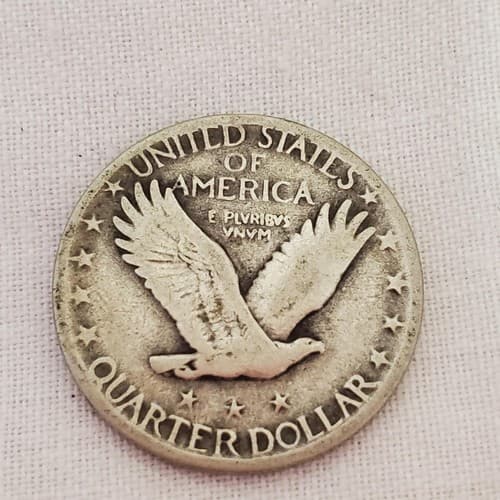 Vintage 1930 Standing Liberty Quarter 25¢ Silver Coins Historic U.S. Currency - Thumbnail 3