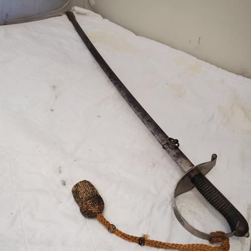 Vintage Antique Ornate Engraved Saber Sword - Thumbnail 7