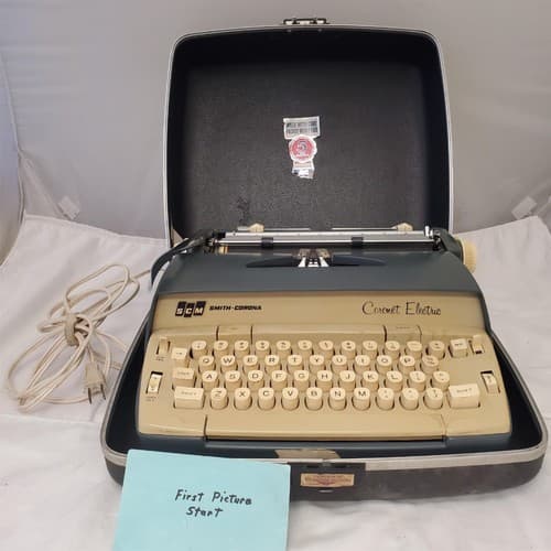 Vintage Scm Smith Corona Coronet Electric Portable Typewriter with Case - Image 1