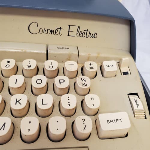 Vintage Scm Smith Corona Coronet Electric Portable Typewriter with Case - Thumbnail 3