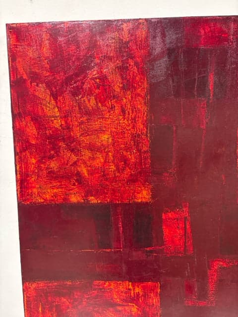 Red Cross Original Canvas Painting By Tim Mooney - Thumbnail 2