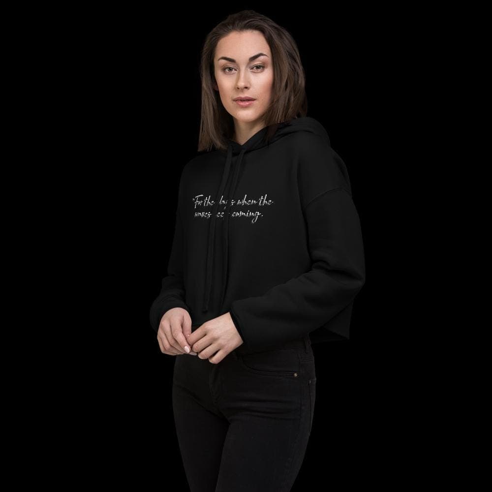 For the Days When the Storms Keep Coming Soft Cropped Hoodie - Raw Hem, Dropped Shoulder - Thumbnail 3