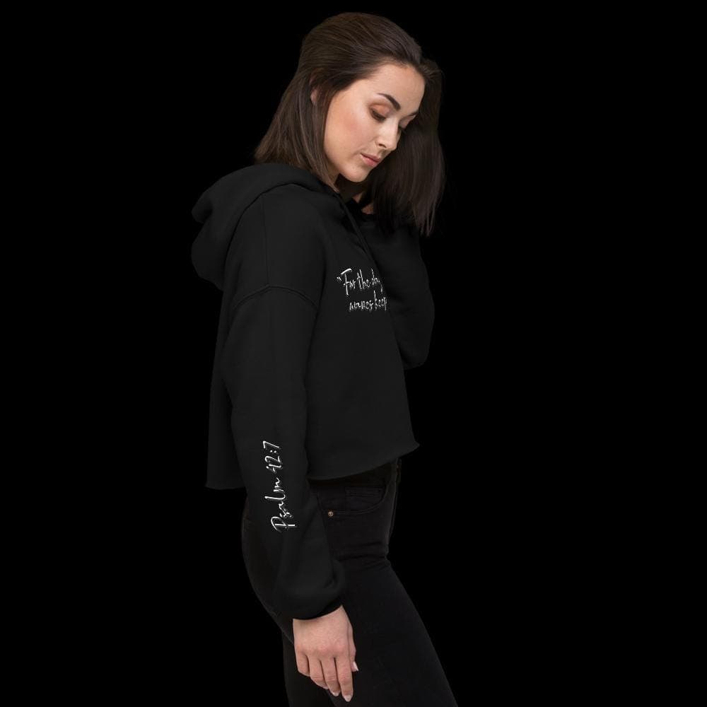 For the Days When the Storms Keep Coming Soft Cropped Hoodie - Raw Hem, Dropped Shoulder - Thumbnail 4