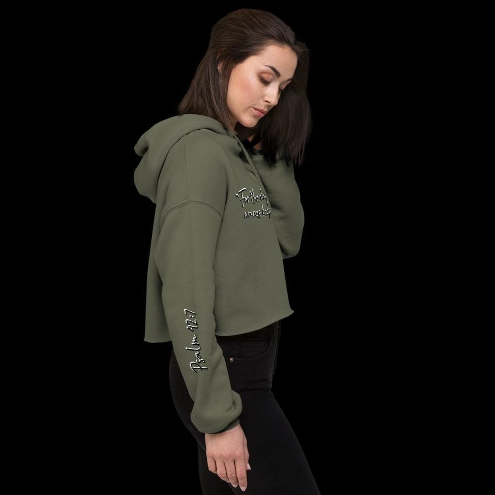 For the Days When the Storms Keep Coming Soft Cropped Hoodie - Raw Hem, Dropped Shoulder - Thumbnail 8