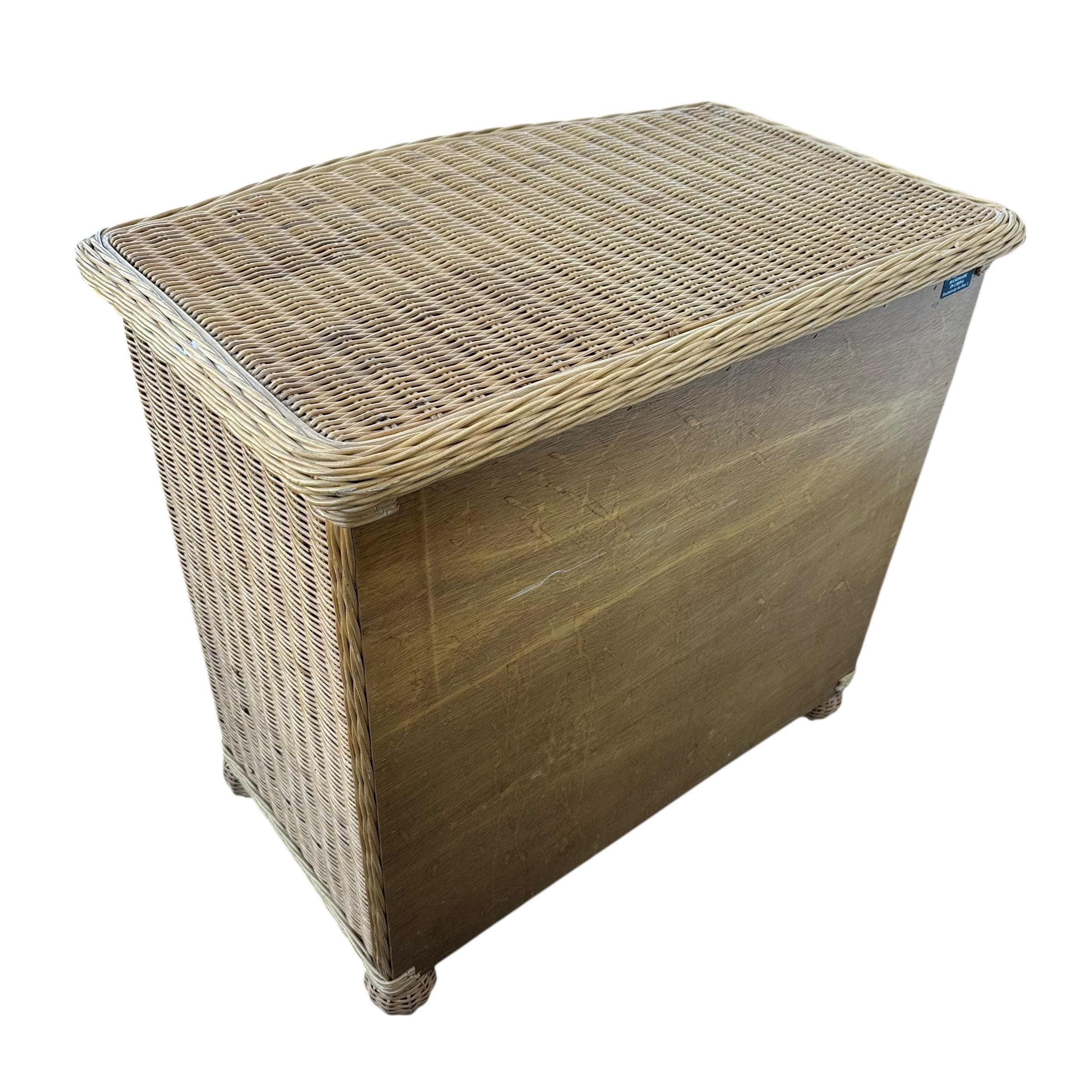 Wicker Nightstand Chest with 3 Drawers - Pier 1 San Angelo Collection Rattan Coastal Boho Chic Oversized End Table - Thumbnail 13