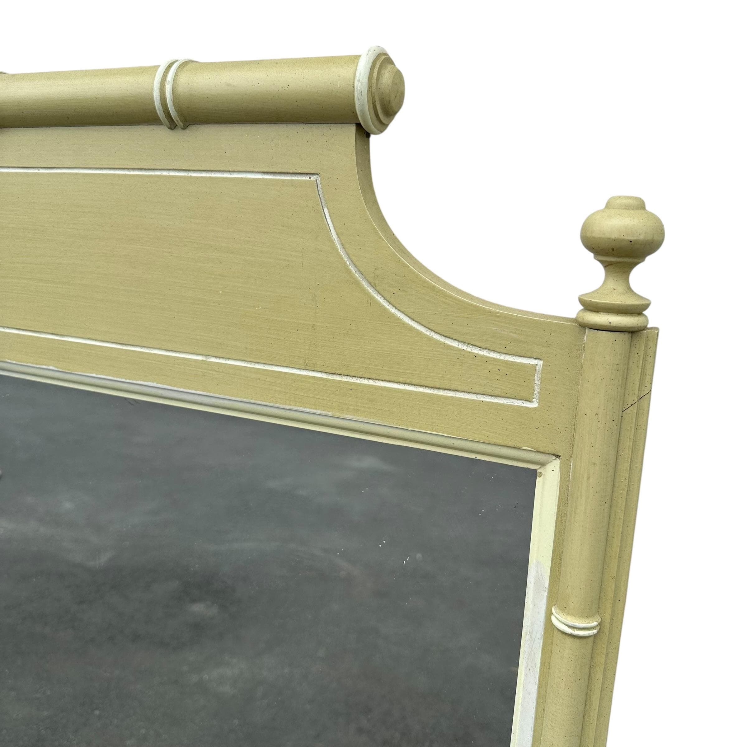 Henry Link Bali Hai Mirror 41x27 LOCAL PICKUP Vintage Green Faux Bamboo Coastal Hollywood Regency - Thumbnail 2