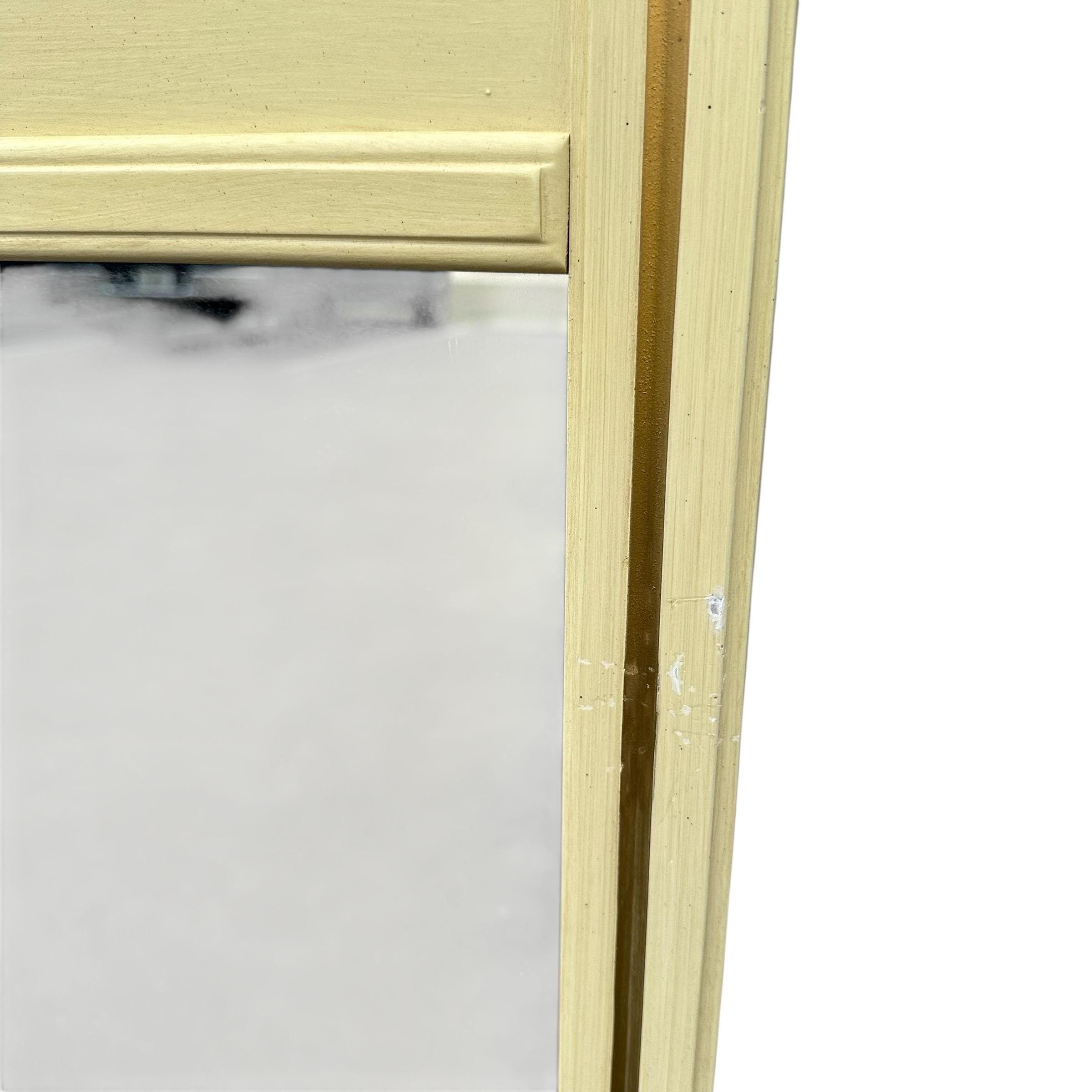 French Provincial Mirrors by Henry Link 47x19 LOCAL PICKUP Set of 2 Arched Vintage White & Gold Curved Rounded Pair - Thumbnail 7