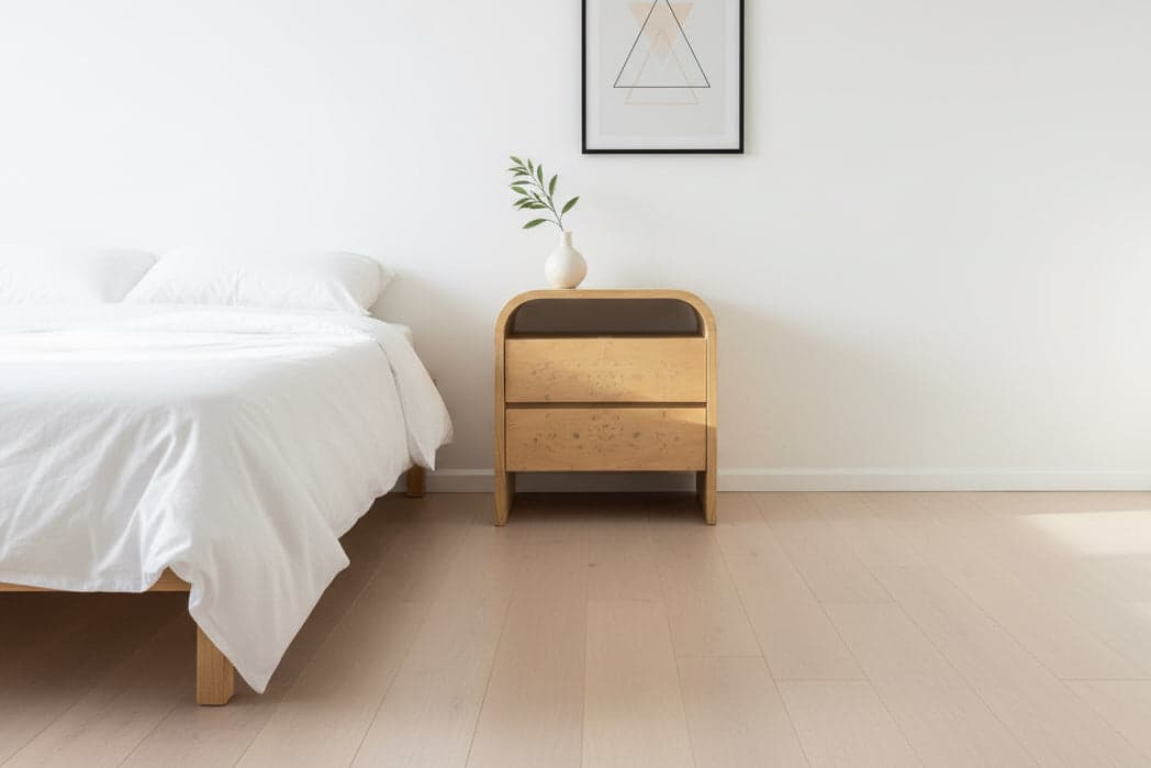 Castlery Crescent Burlwood 2-Drawer Nightstand FFE-1153 - Image 1