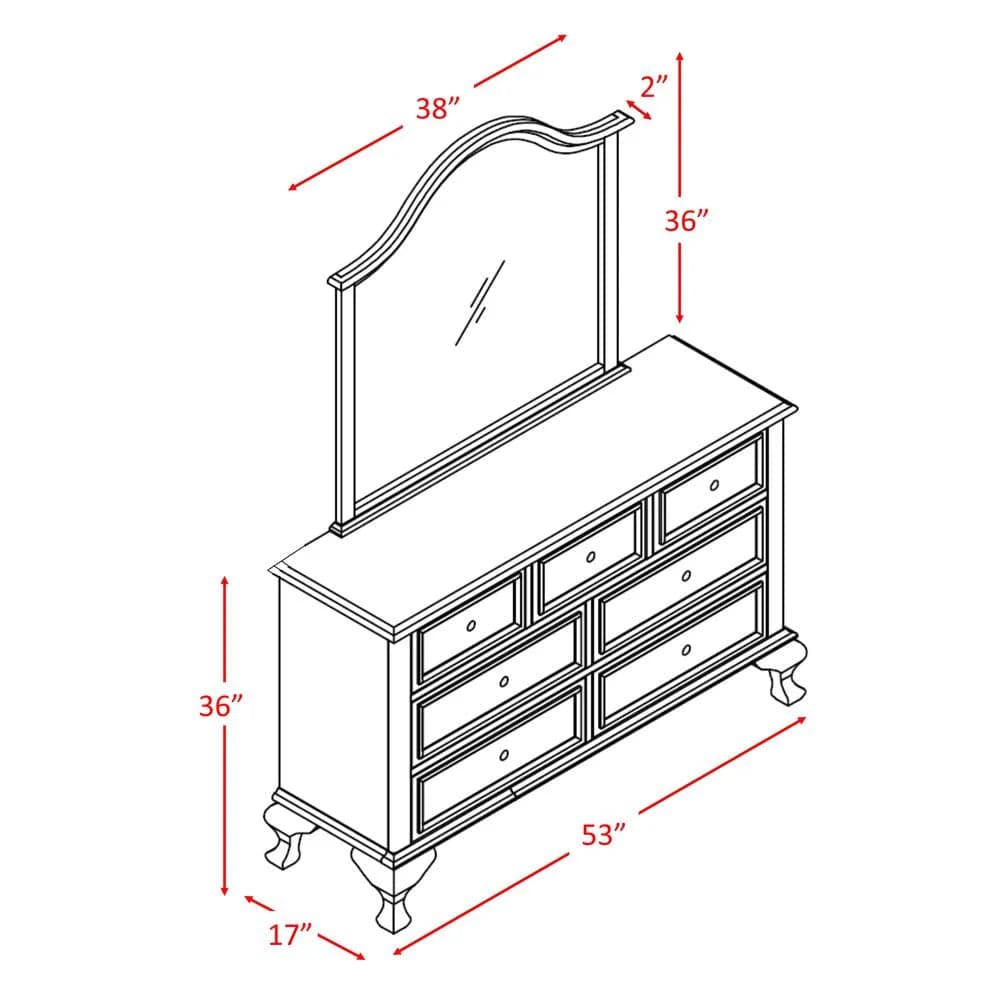 Picket House White Jenna Full Panel 4PC Bedroom Set FFE-1145 - Thumbnail 7
