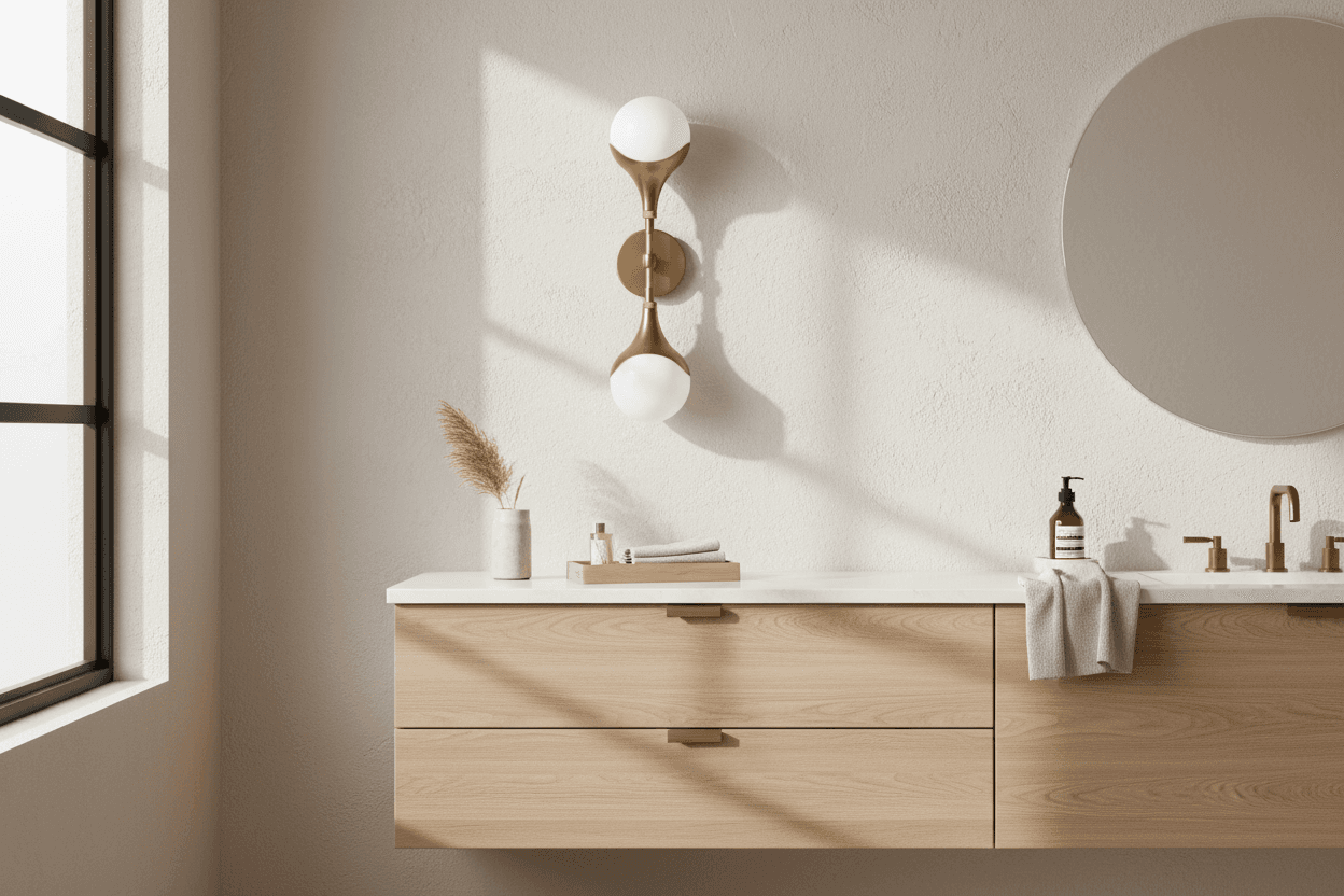 Pair (2) Arteriors Home Brass Augustus Sconces FFW-1274 - Image 1