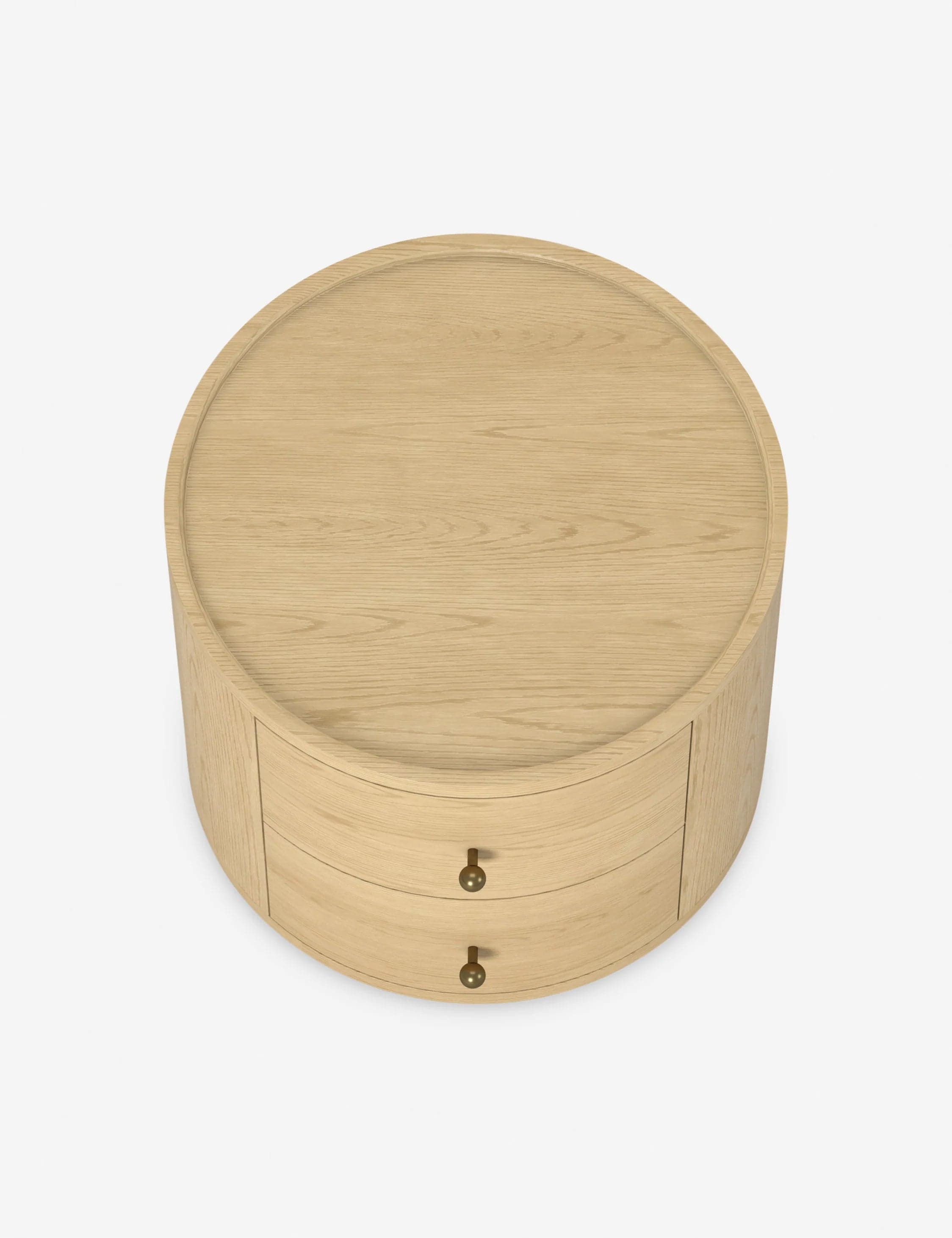 Lulu & Georgia Newport Oak Side Table by Button Atelier x Co. House Designs (2 Avail) FFE-1249 - Thumbnail 2