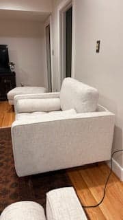 Castelry Madison Tufted Armchair Bisque Off White Upholstered FFE-1276 - Thumbnail 4