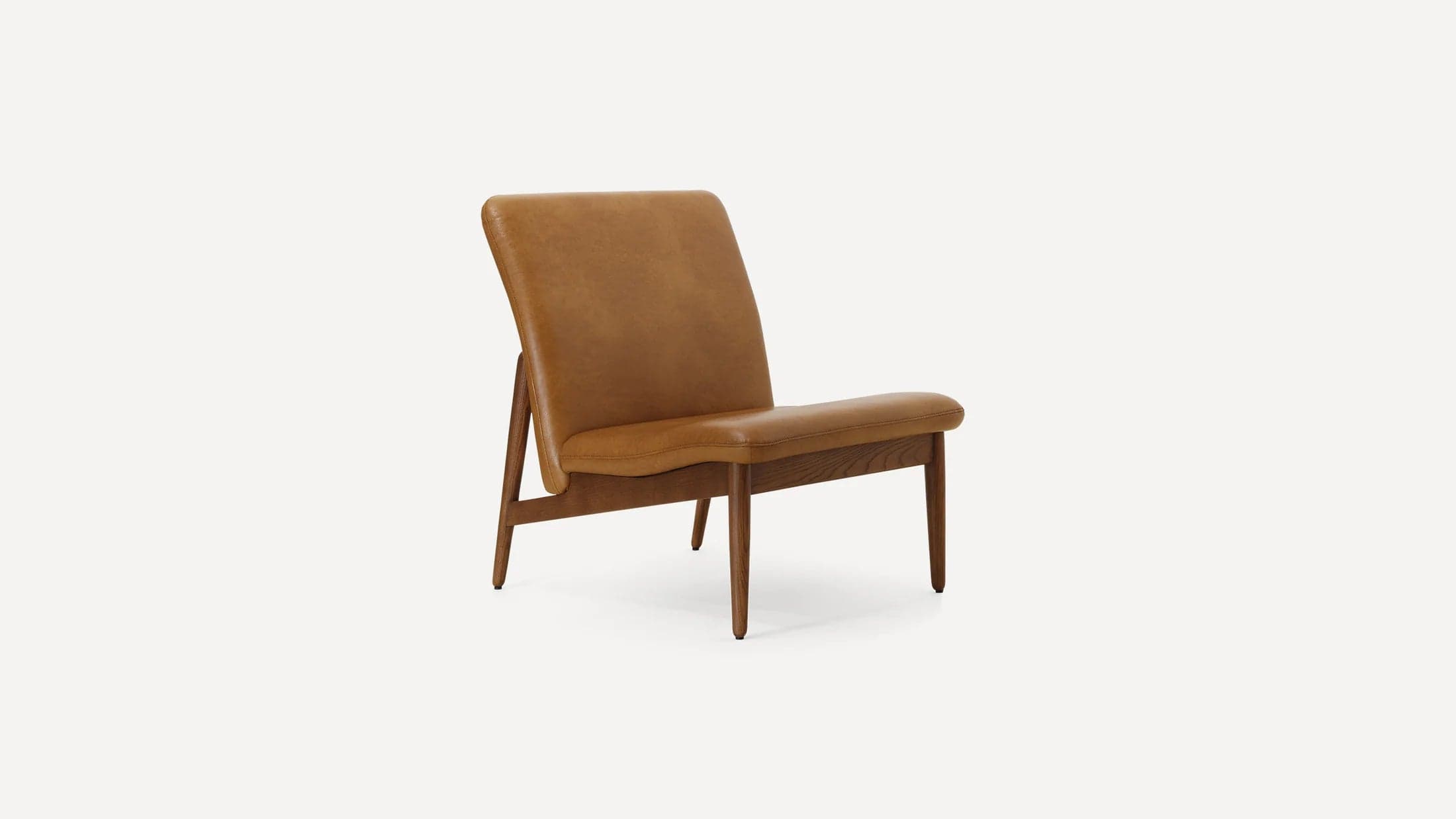 Burrow Gimlet Mid Century Style Chair Camel - Top Grain Leather FFE-1296 - Image 1