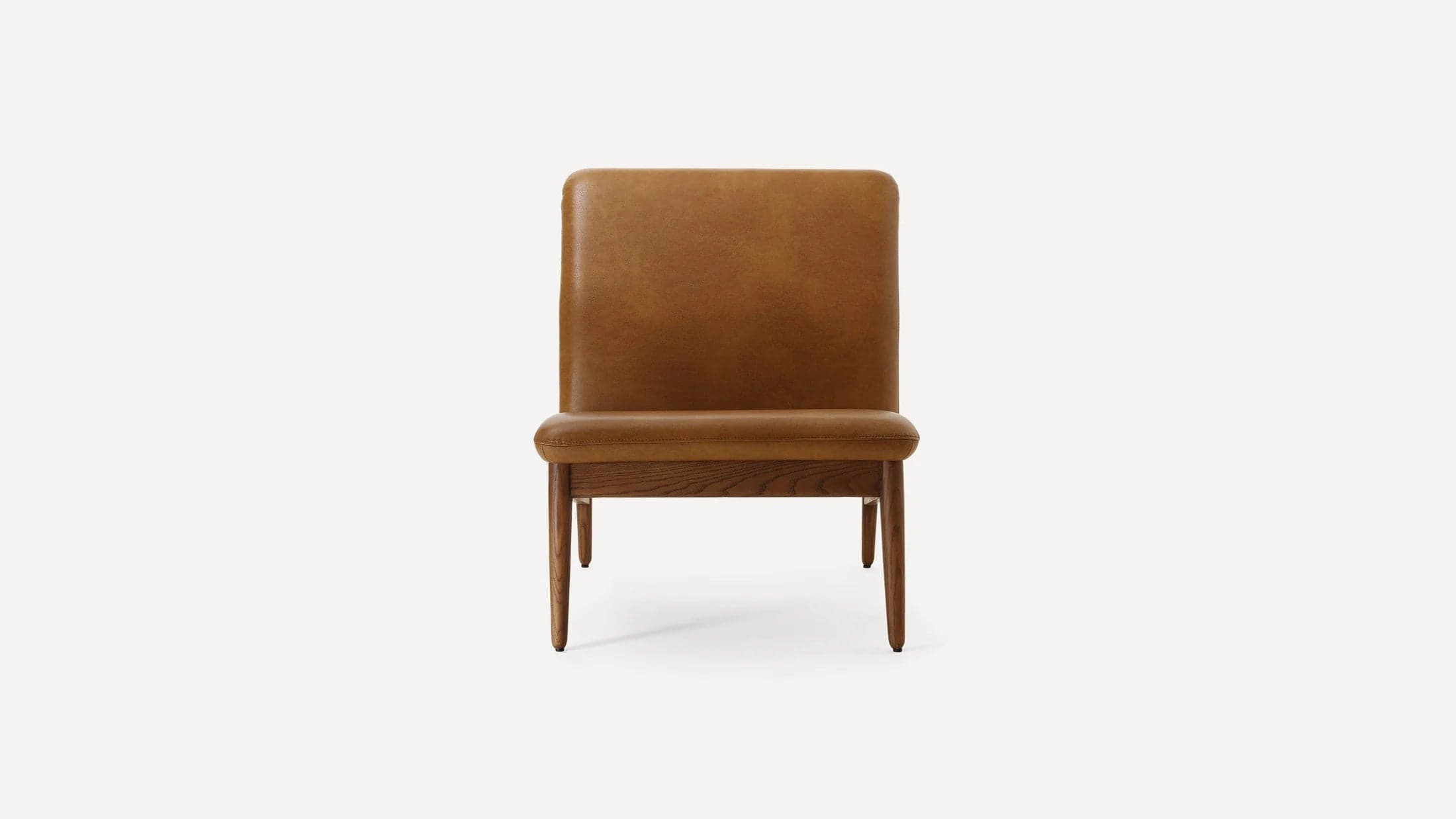 Burrow Gimlet Mid Century Style Chair Camel - Top Grain Leather FFE-1296 - Thumbnail 2
