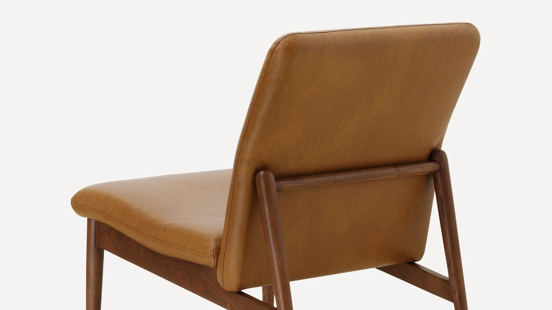 Burrow Gimlet Mid Century Style Chair Camel - Top Grain Leather FFE-1296 - Thumbnail 3