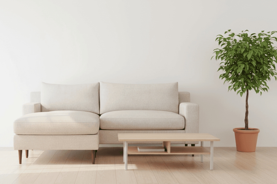 Sloan 2 Seat Reversible Beige Chaise Sectional FFE-1298 - Image 1