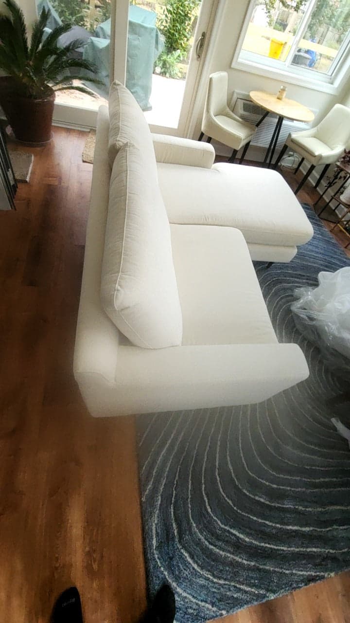 Sloan 2 Seat Reversible Beige Chaise Sectional FFE-1298 - Thumbnail 7