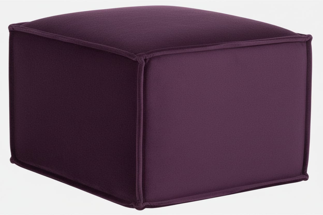 Safavieh Plum Elaine Ottoman/ Pouf FFW-1307 - Thumbnail 3