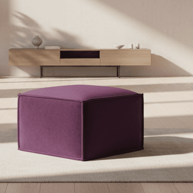 Safavieh Plum Elaine Ottoman/ Pouf FFW-1307 - Thumbnail 7