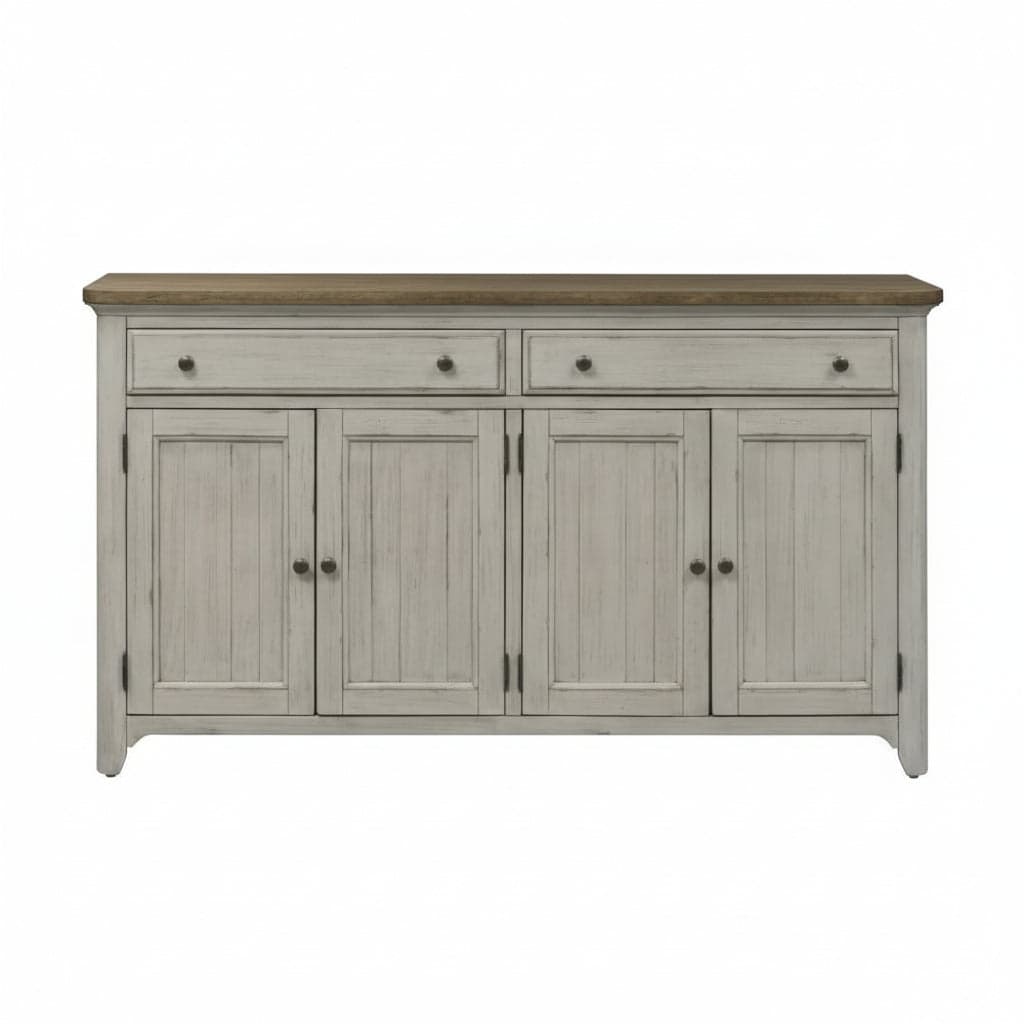 Bison Commerce Farmhouse Reimagined Off White Server Buffet FFW-1313 - Thumbnail 2