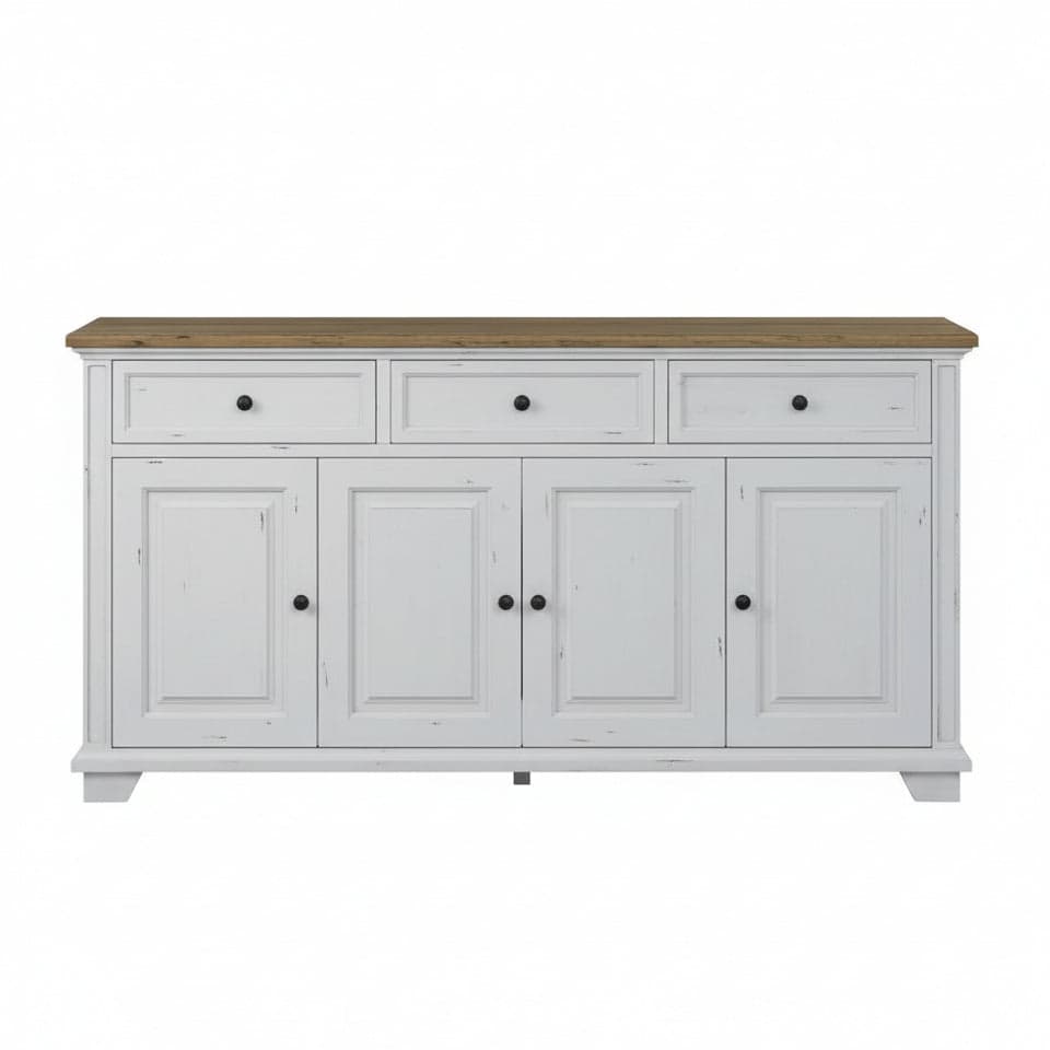 Bison Commerce Farmhouse Reimagined Off White Server Buffet FFW-1313 - Thumbnail 5