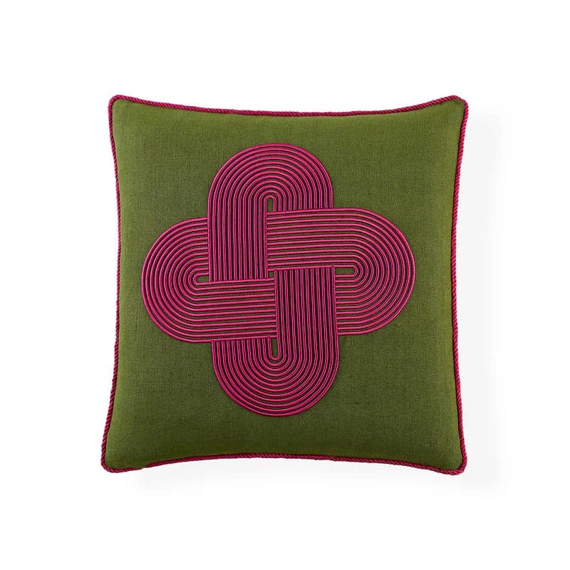 Jonathon Adler Pompidou Olive Plus Throw Pillow FFW-1331 - Image 1