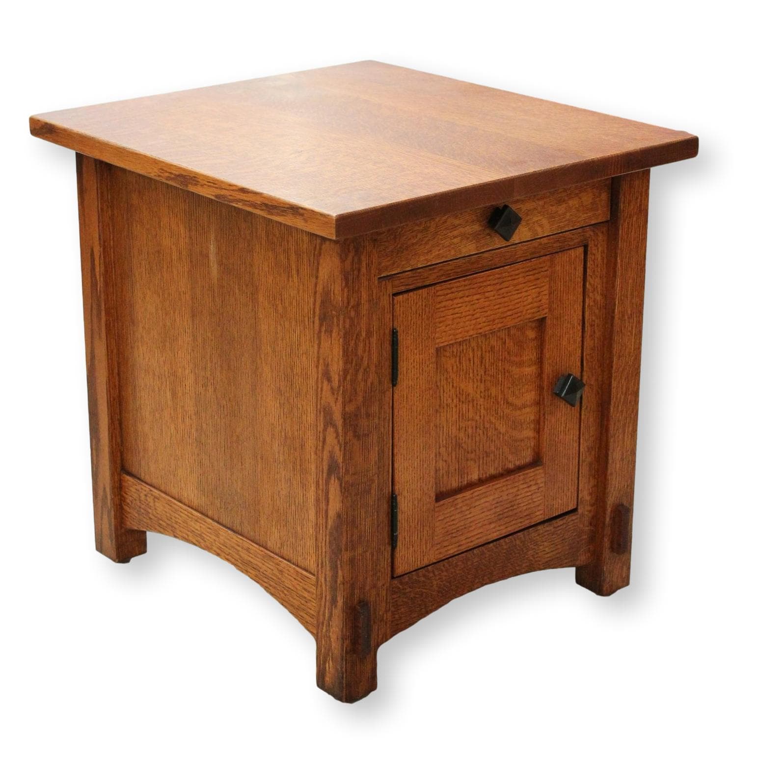Mission Oak Cabinet End Table - Image 1
