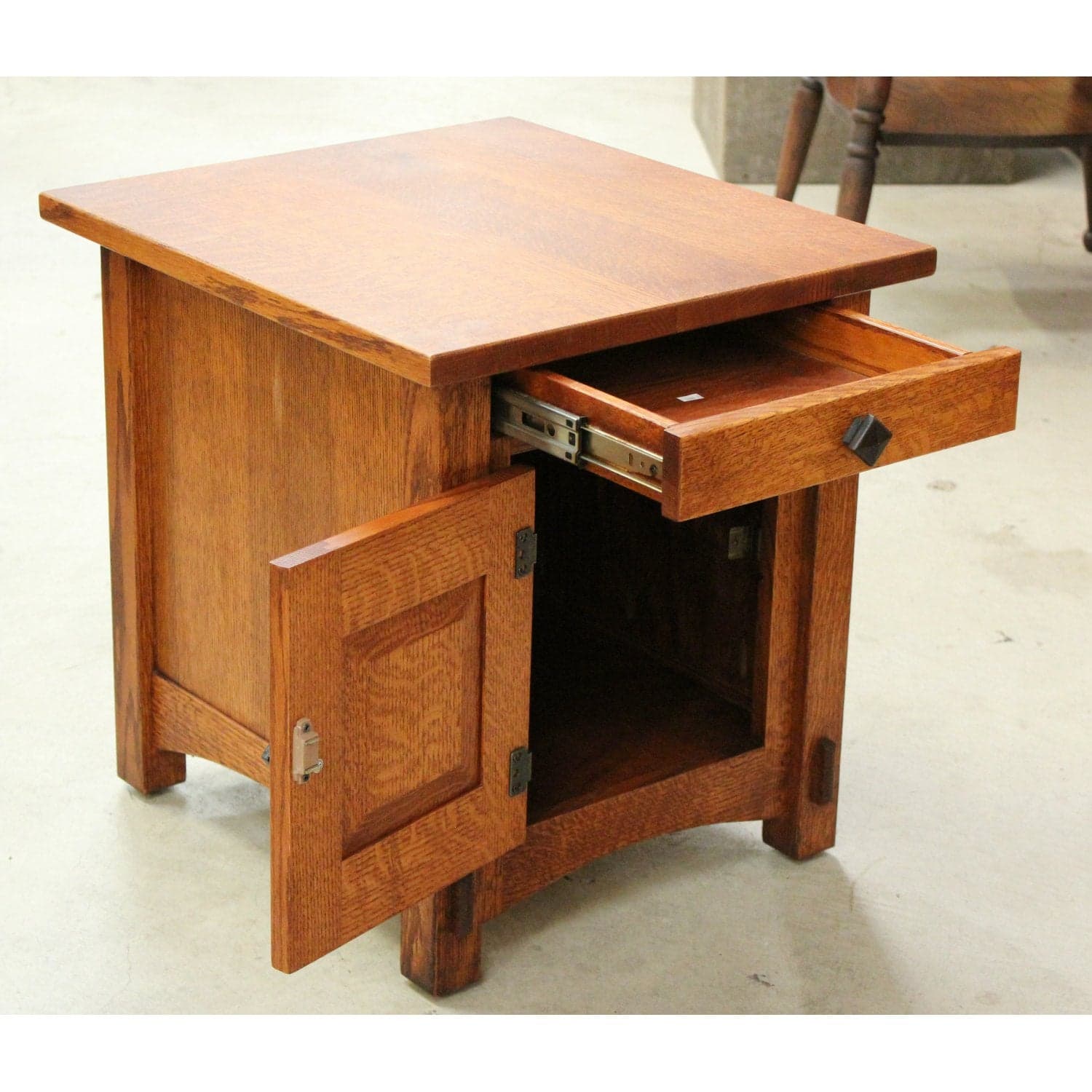 Mission Oak Cabinet End Table - Thumbnail 2