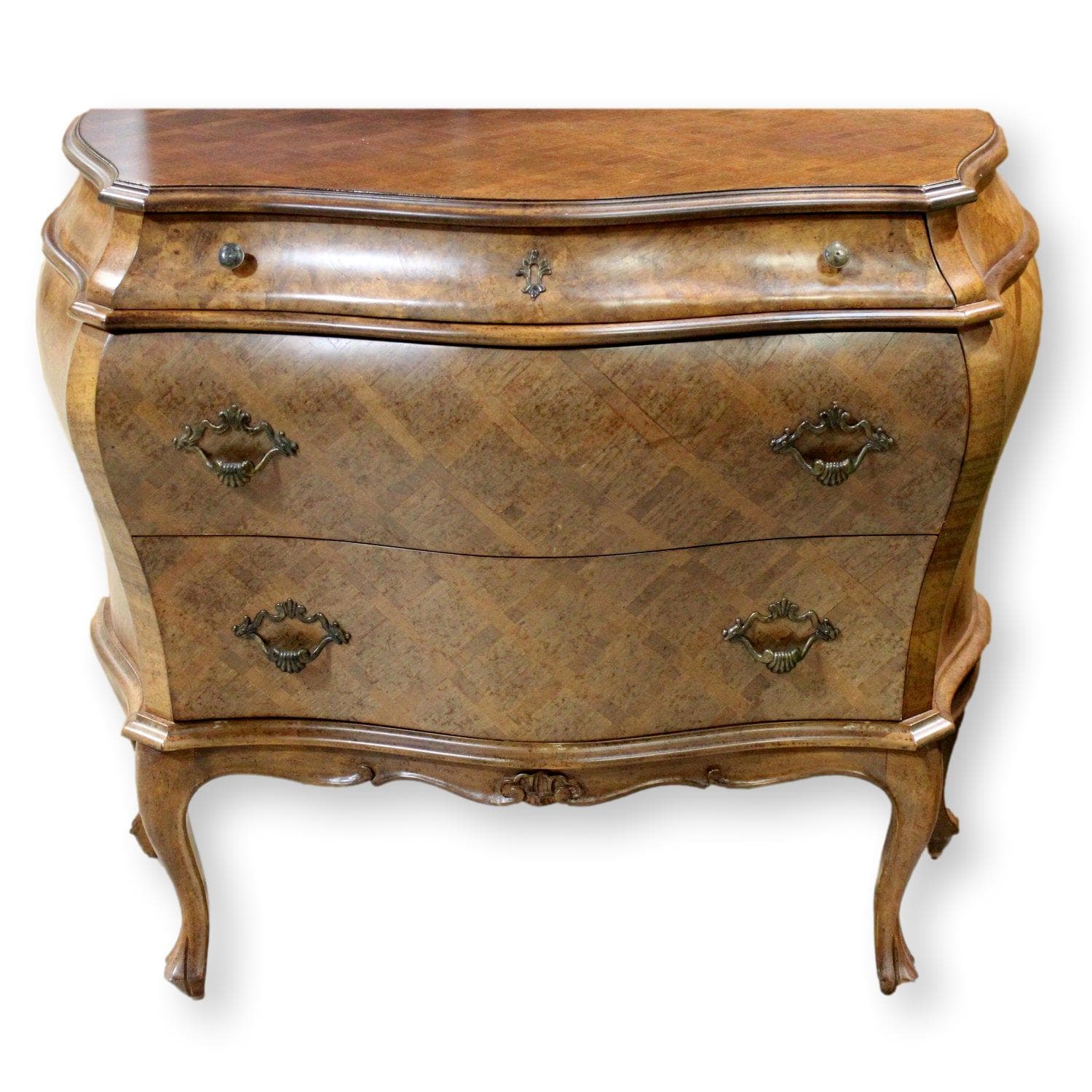 Ethan Allen Bombe Chest - Brown - Image 1