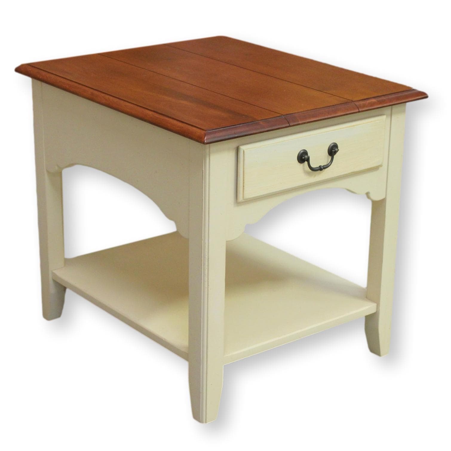 Ethan Allen End Table w/Drawer - Two-Tone - Image 1
