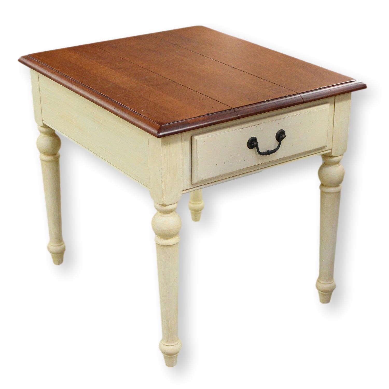 Ethan Allen End Table w/Drawer - Two-Tone - Image 1