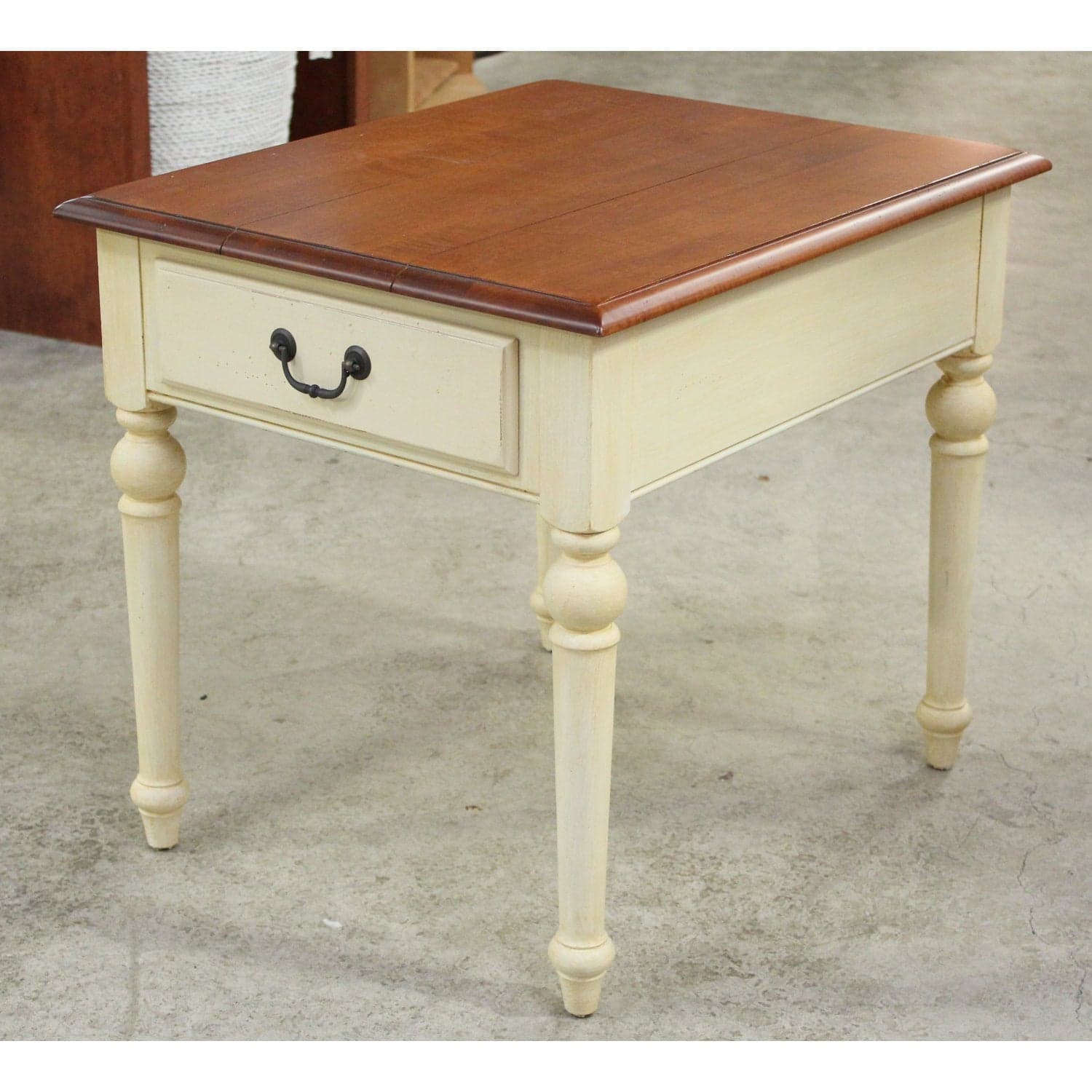 Ethan Allen End Table w/Drawer - Two-Tone - Thumbnail 4