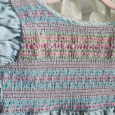 Matilda Jane Chambray Smocked Top Size 2 - Thumbnail 2