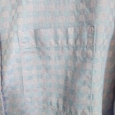 Johnston & Murphy Shirt Mens Large Plaid Blue Pink Dress Button Down - Thumbnail 4