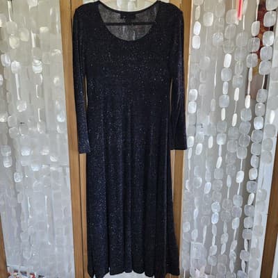 Vintage Women's Ronni Nicole Petites Bk w holo sparkle Bodycon dress size 10P - Thumbnail 2