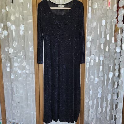 Vintage Women's Ronni Nicole Petites Bk w holo sparkle Bodycon dress size 10P