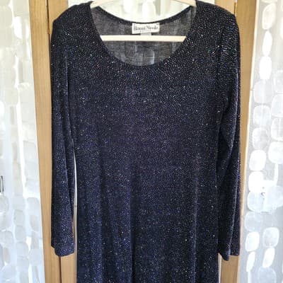 Vintage Women's Ronni Nicole Petites Bk w holo sparkle Bodycon dress size 10P - Thumbnail 3