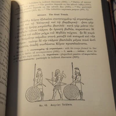 White First Greek Book Hardcover Language Study Original English - Thumbnail 6