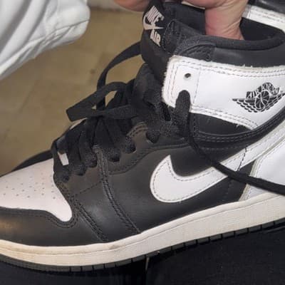 Nike Air Jordan 1 Retro High OG Black White Panda 2014 GS Size 4.5Y Youth AJ1 - Thumbnail 2