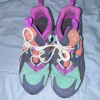 Nike Air Max 270 React Multicolor Colorblock Low Top Sneaker Textile Rubber - Image 1
